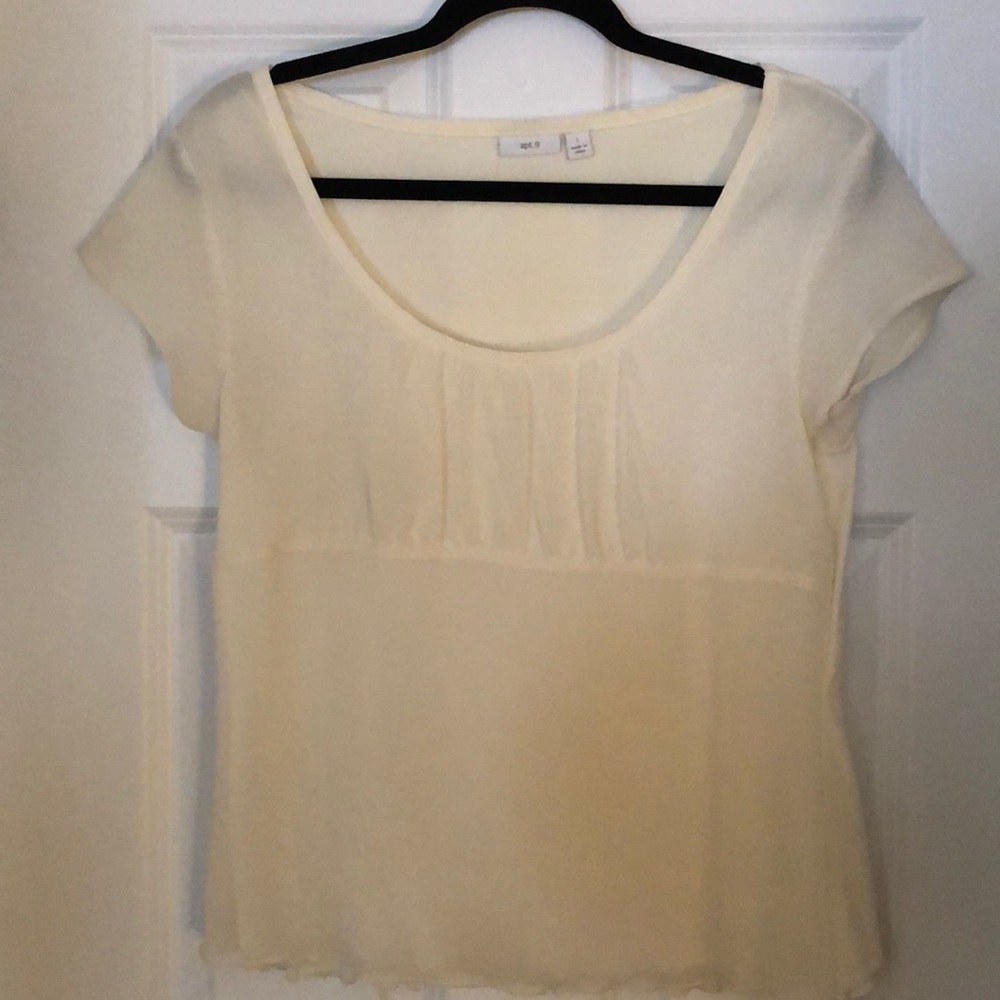 Cream Colored Peasant Blouse